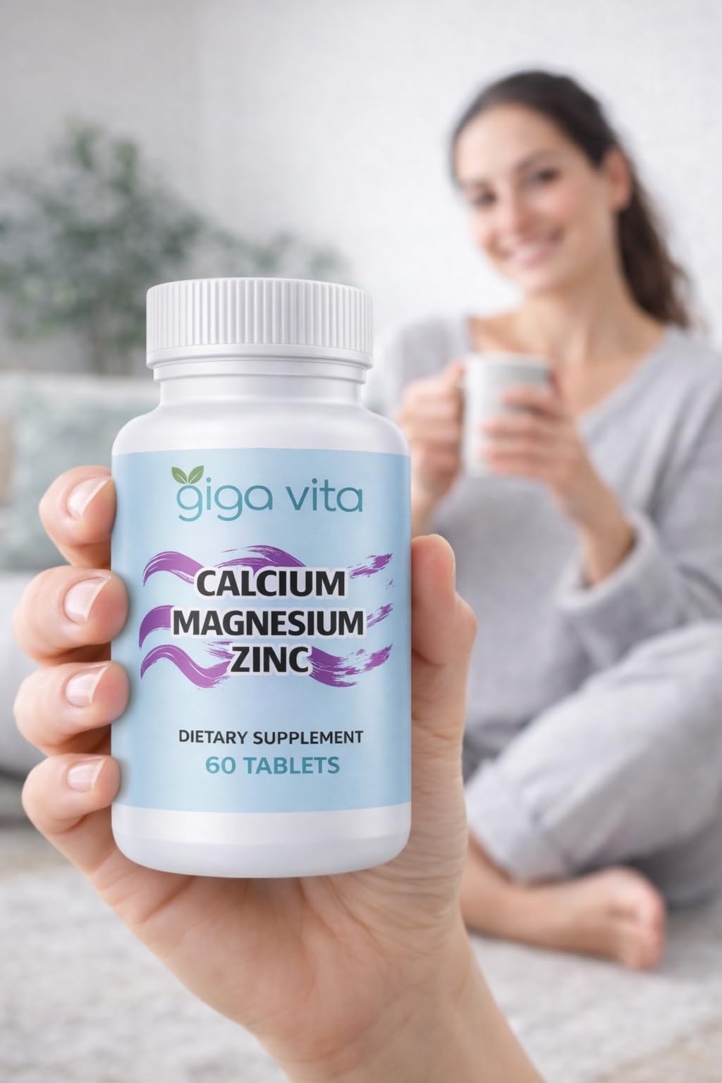 Giga Vita Calcium Magnesium Zinc Supplement Tablet 60 Tablets