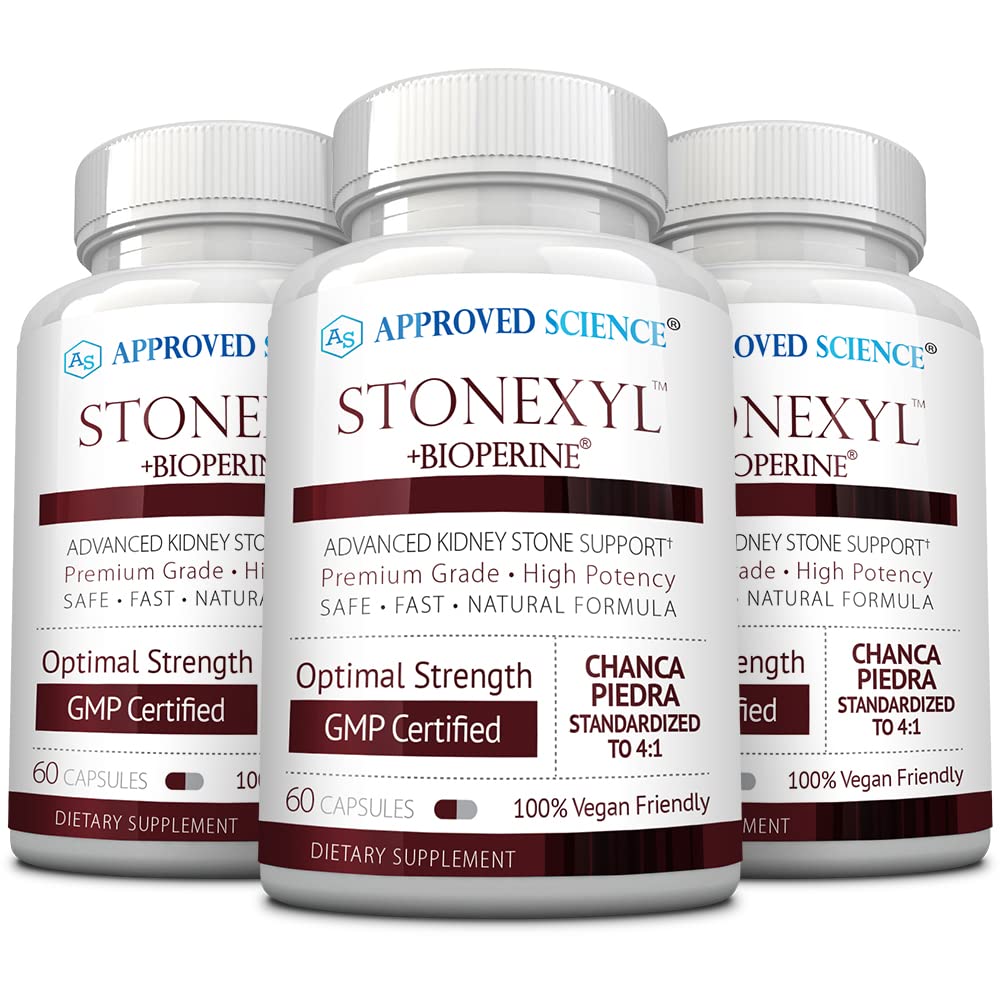 Approved Science Stonexyl Herbal Kidney Stone Support with Chanca Piedra Capsule, 60 Count