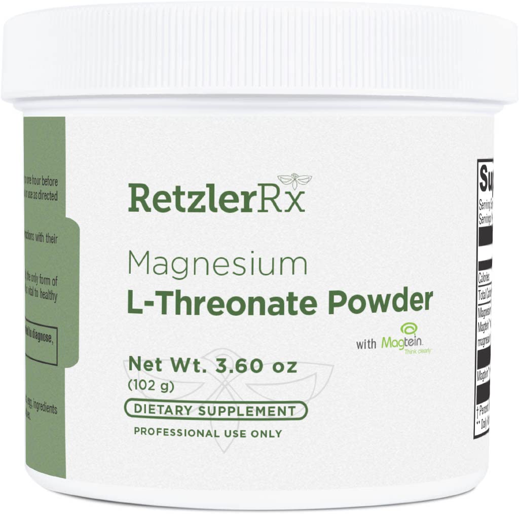 HormoneSynergy Magnesium L-Threonate Powder with Magtein Brain-Supporting Magnesium Threonate Complex, 3.6 Ounce