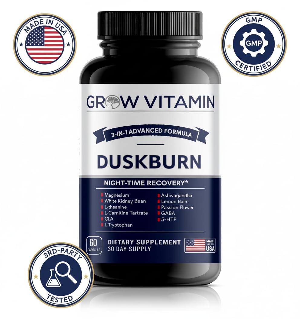 Grow Vitamin Sleep Supplement Nootropic-Infused Comprehensive Sleep & Recovery Supplement, 60 Capsules