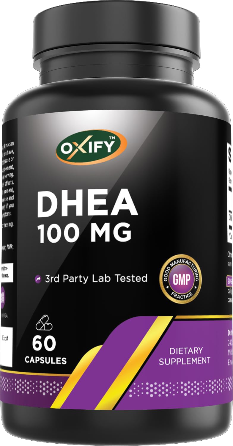 Oxify DHEA 100 mg Capsule, 60 Count