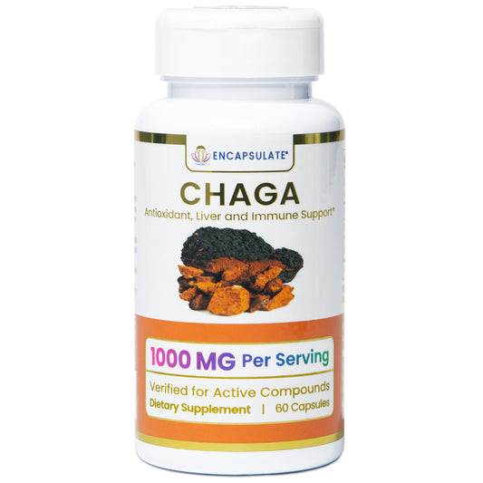 ENCAPSULATE Chaga 8:1 Extract capsules, 60 Count