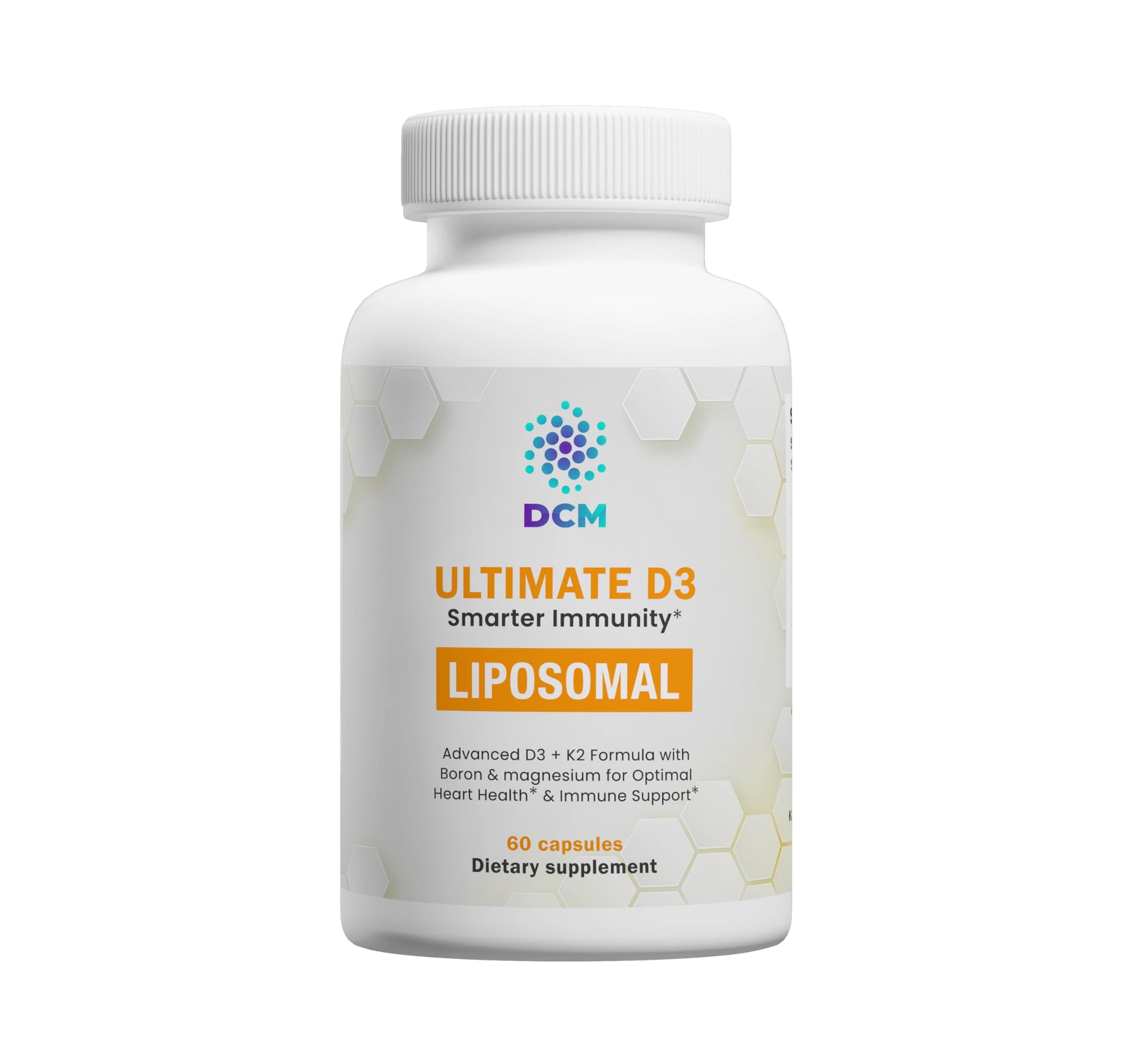 DCM Ultimate D3 Liposomal Vitamin D3 + K2 5000 IU with Boron & Magnesium, High Absorption Immune & Heart Health Support, 60 Capsules