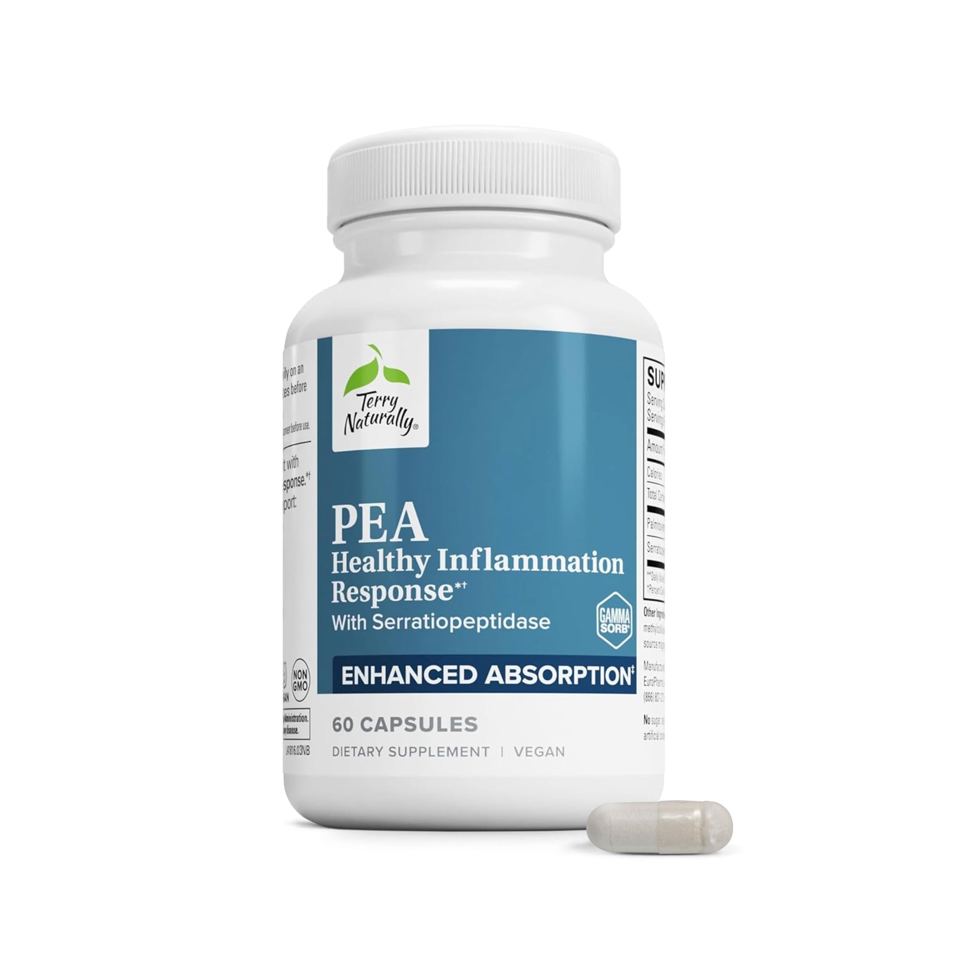 Terry Naturally Pea Healthy Inflammation Response Post Workout Capsule, 60 Count