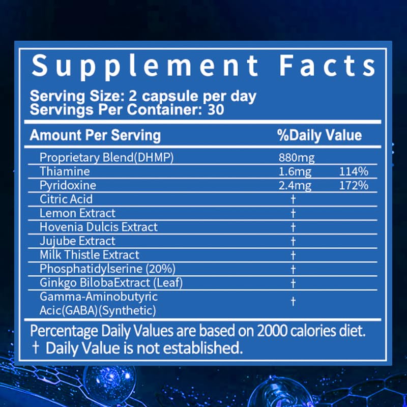 RoyaVita Smarto-One Brain Nutrition Proprietary Blend(DHMP) Nootropic Brain Supplement for Memory, Mental Alertness, Focus & Mental Clarity, Phosphatidylserine, Vitamin B6 Capsules, 120