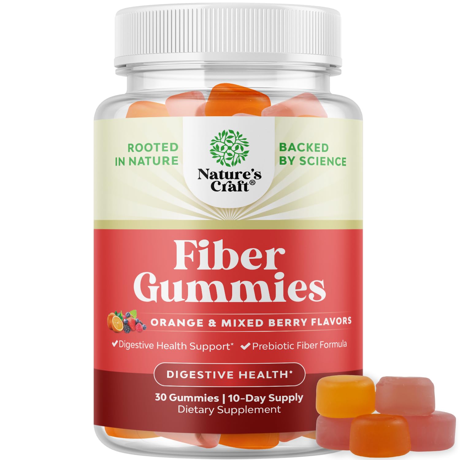 Natures Craft Prebiotic Fiber Gummies for Adults 30 Count