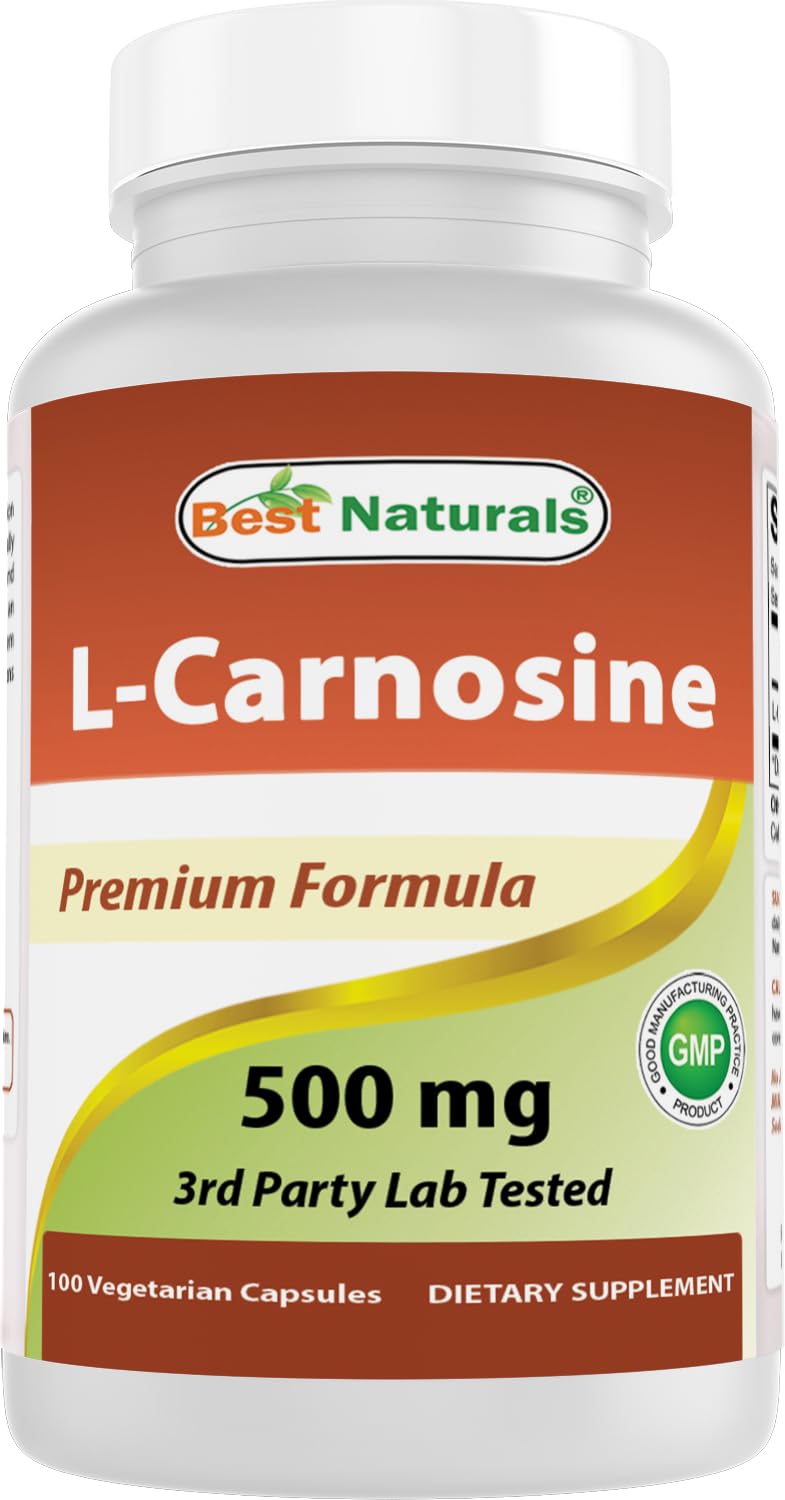 Best Naturals L-Carnosine 500 mg Tablets, 100 Count