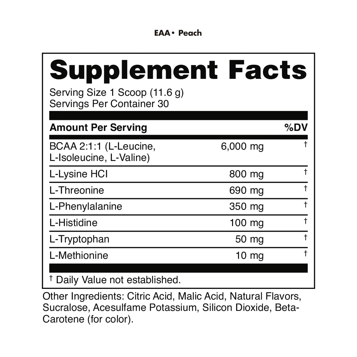 Bucked Up Essential Amino Acids EAA Powder, 30 Servings