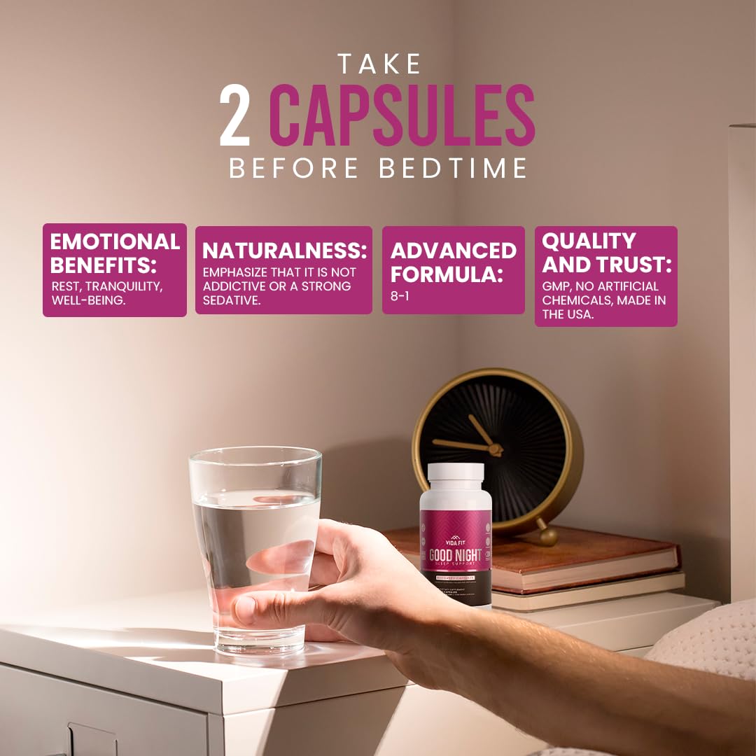 Vida Fit Natural Sleep Aid for Adults 60 Capsules