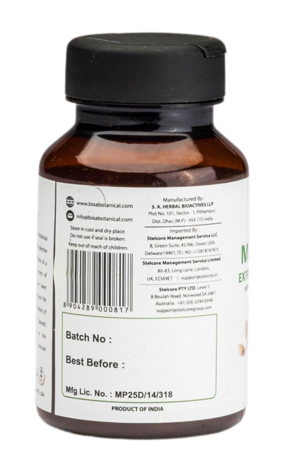 bixa BOTANICAL Mucuna Pruriens Extract Capsules, 60 Veg Capsules