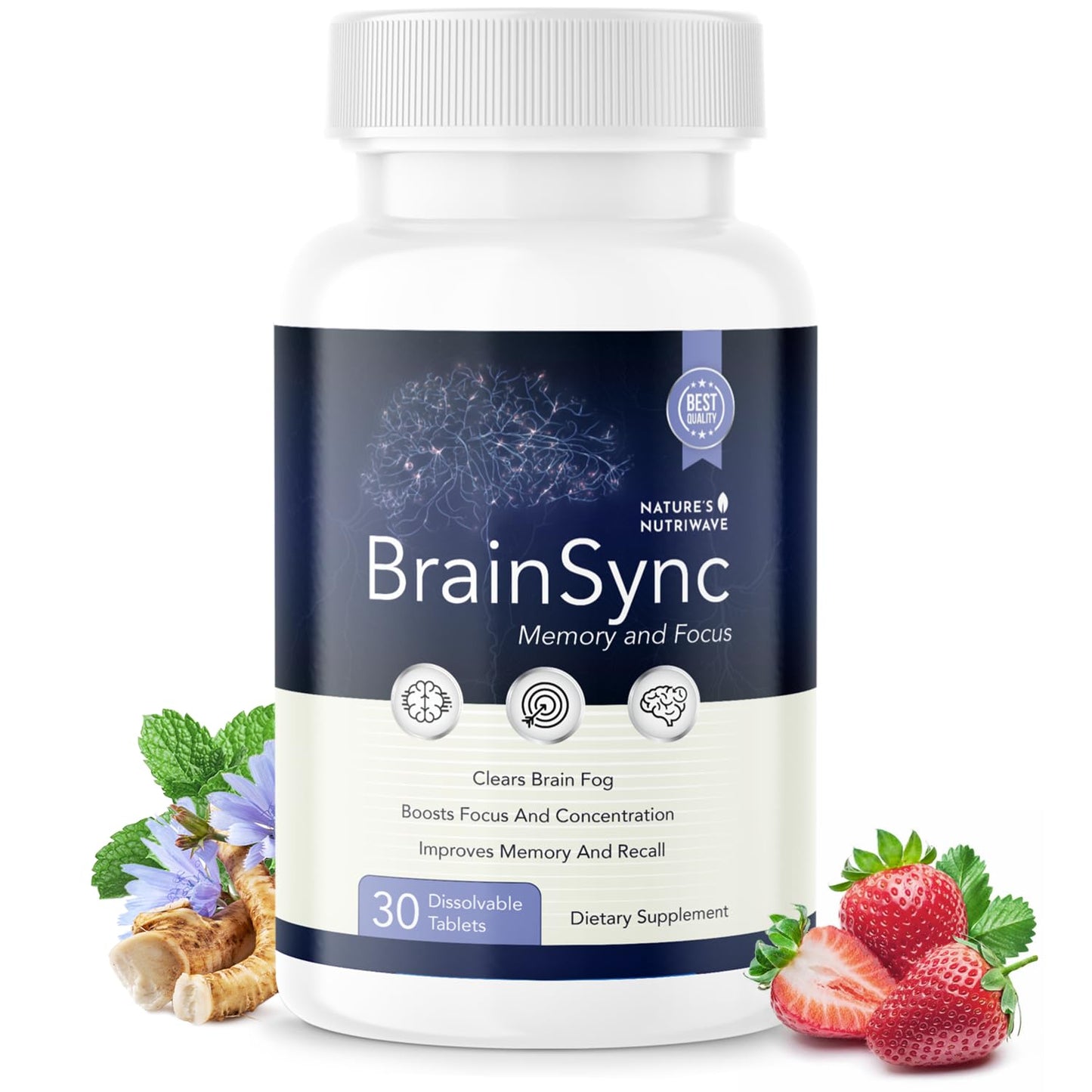 Nature’s NutriWave BrainSync Probiotic Tablet, 3.6 Billion CFU, 30 Count