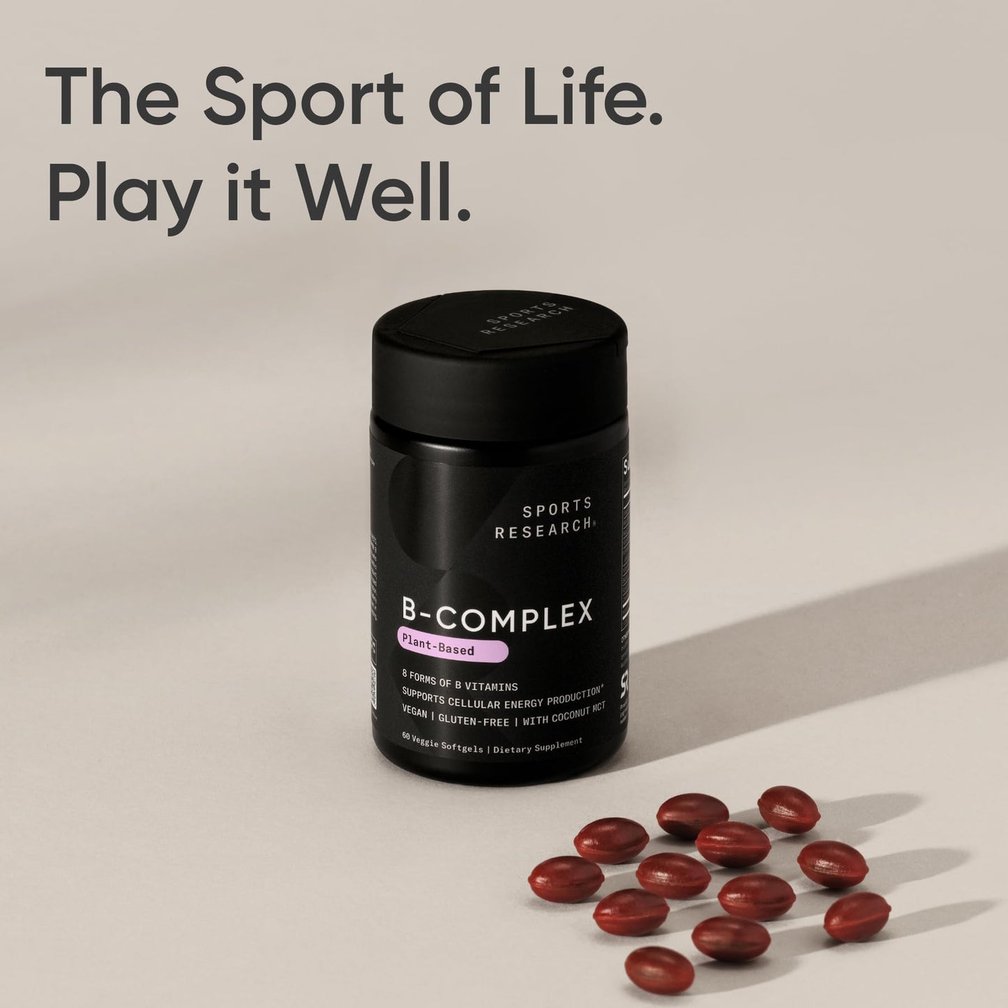 Sports Research Vitamin B-Complex 60 Softgels