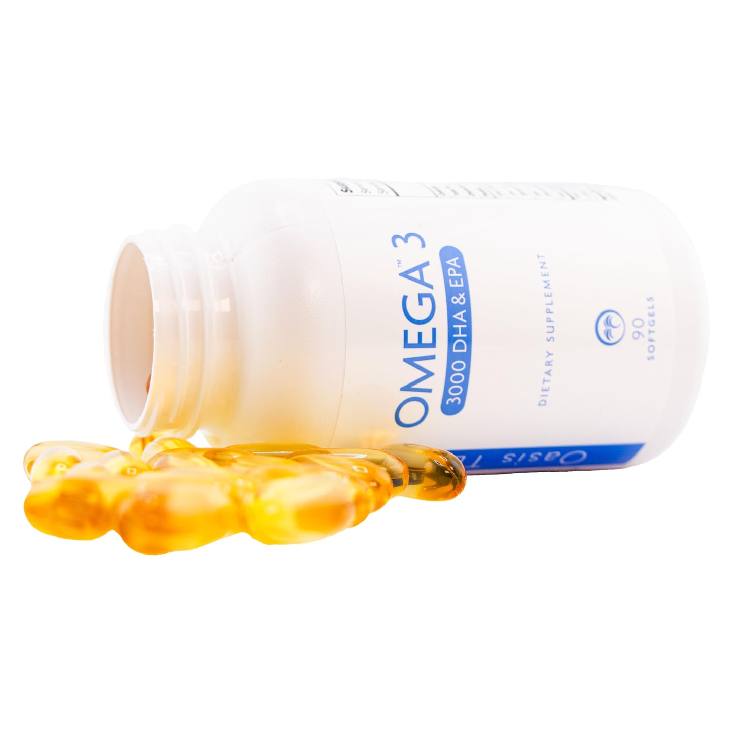 Oasis TEARS OMEGA ON3000 Omega-3 Fish Oil 3000mg DHA & EPA Dietary Supplement Softgels 90