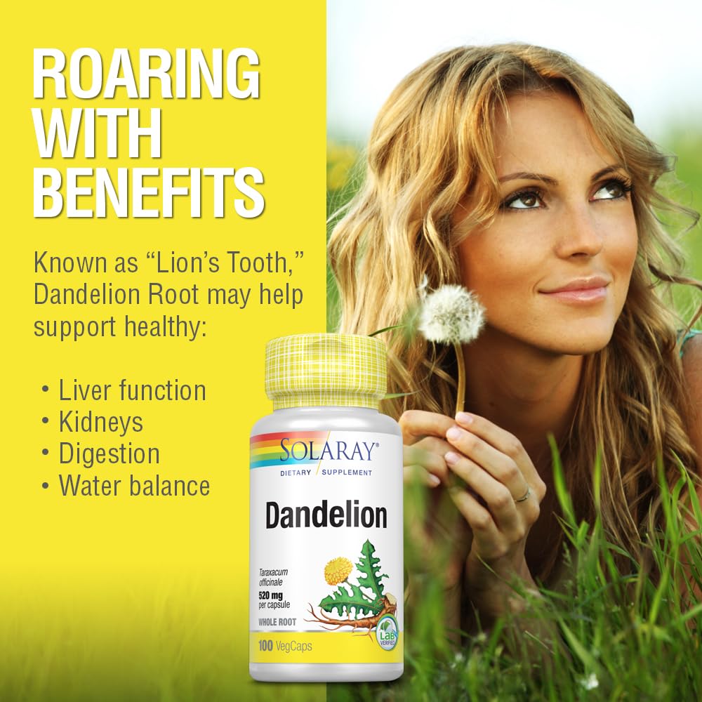 Solaray Dandelion Root Capsule 100 VegCaps