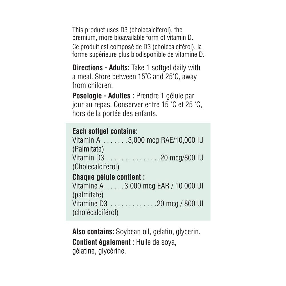 Jamieson Vitamin A & D Fortified Softgels 100