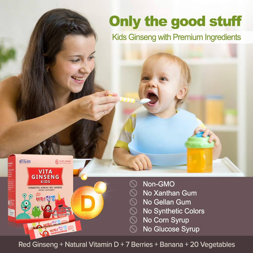 BTGIN Vita Ginseng Kids Powder, 30 Packets