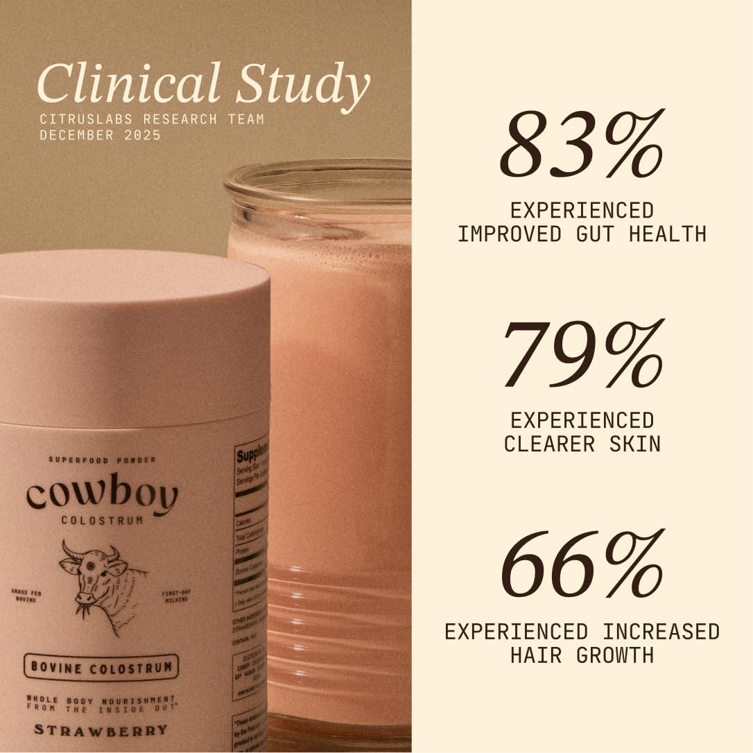 COWBOY COLOSTRUM The Exclusive 1st Milking Whole Grass Fed Colostrum Supplement Powder 4.8 oz