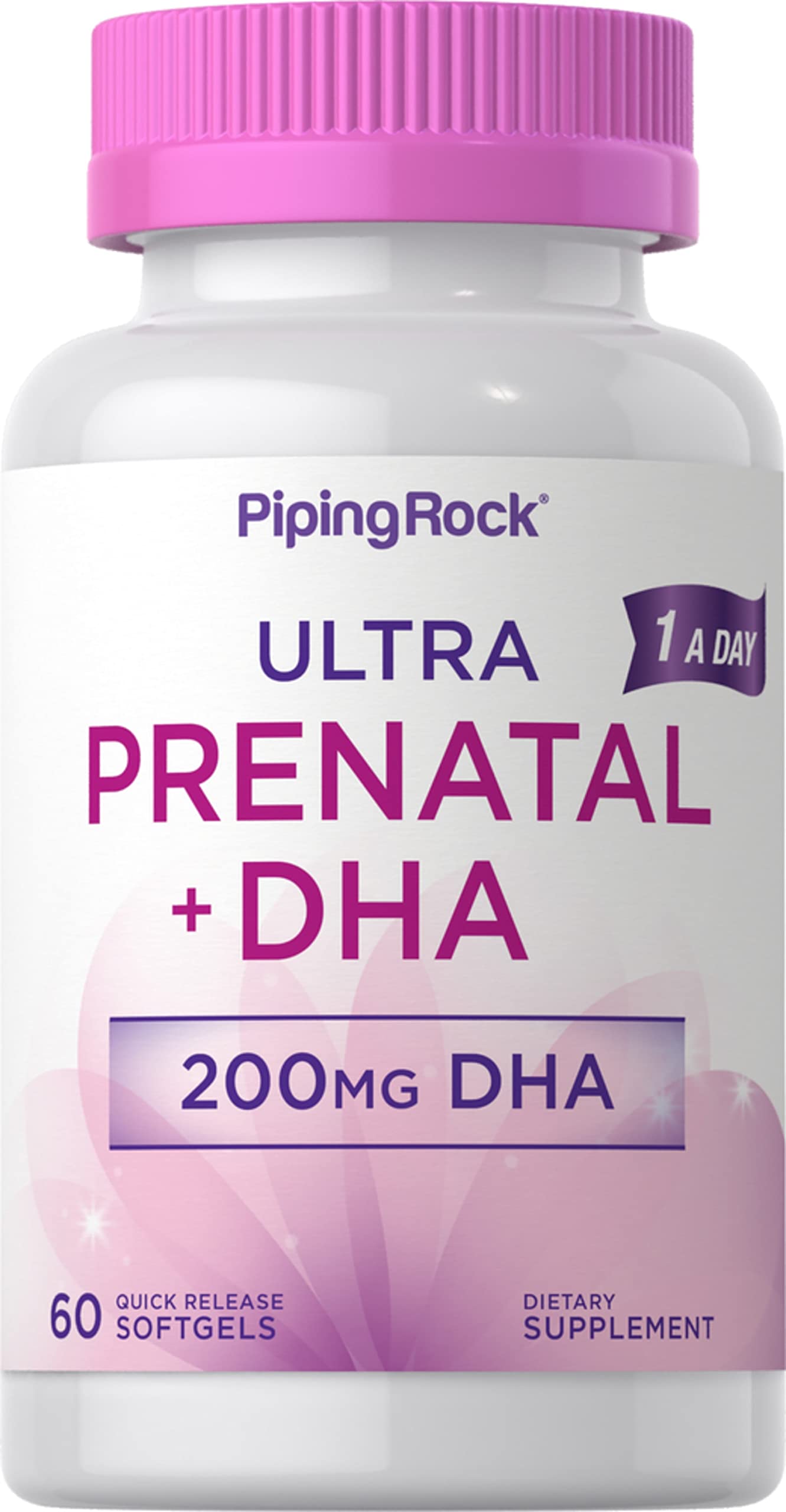 Piping Rock Prenatal Vitamins for Women with DHA 60 Softgels