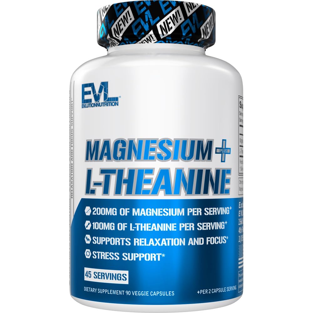 Evlution Magnesium L-Theanine Capsule 90 Count