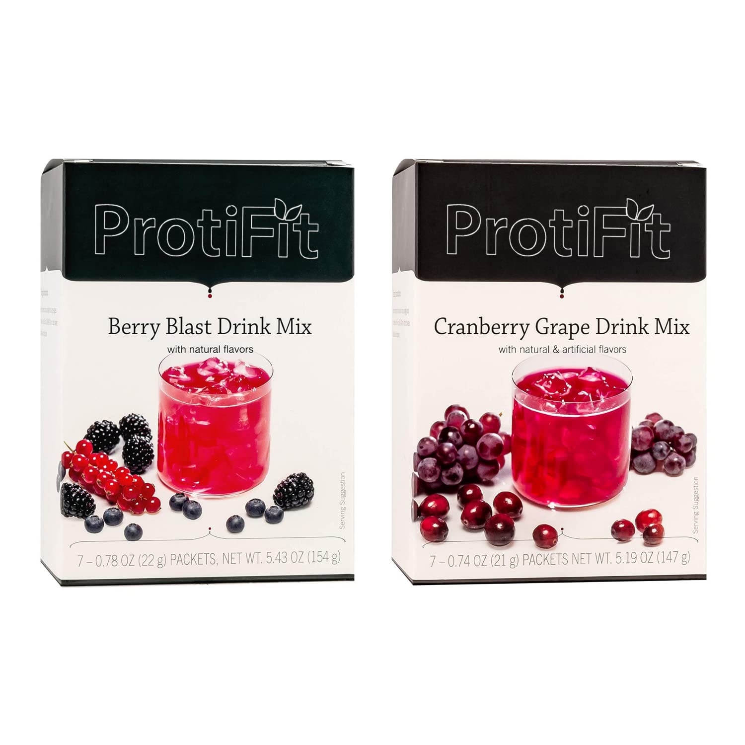 ProtiFit High Protein Berry Blast & Cranberry Grape Fruit Drink Powder 0.776