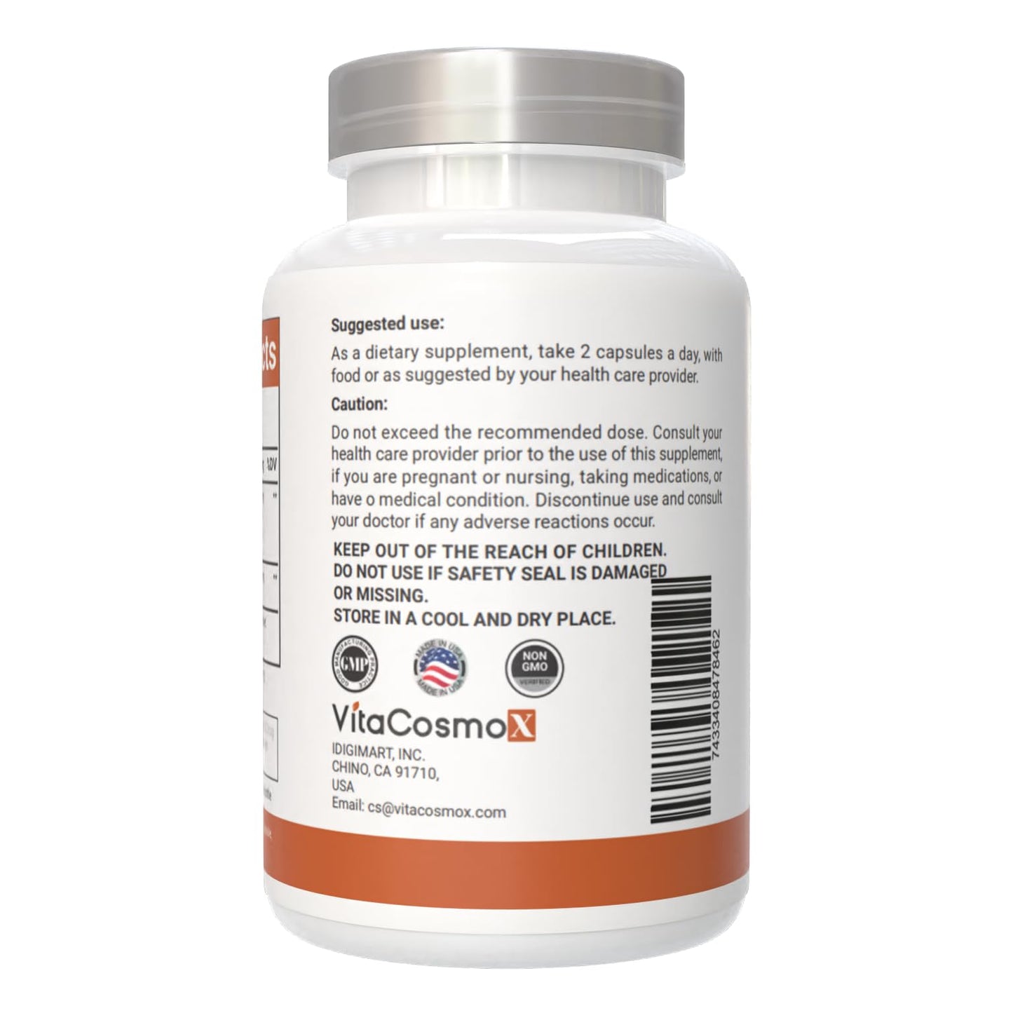 VitaCosmoX Boswellia Serrata Complex 1200 mg Capsules, 180 Vegetarian Capsules