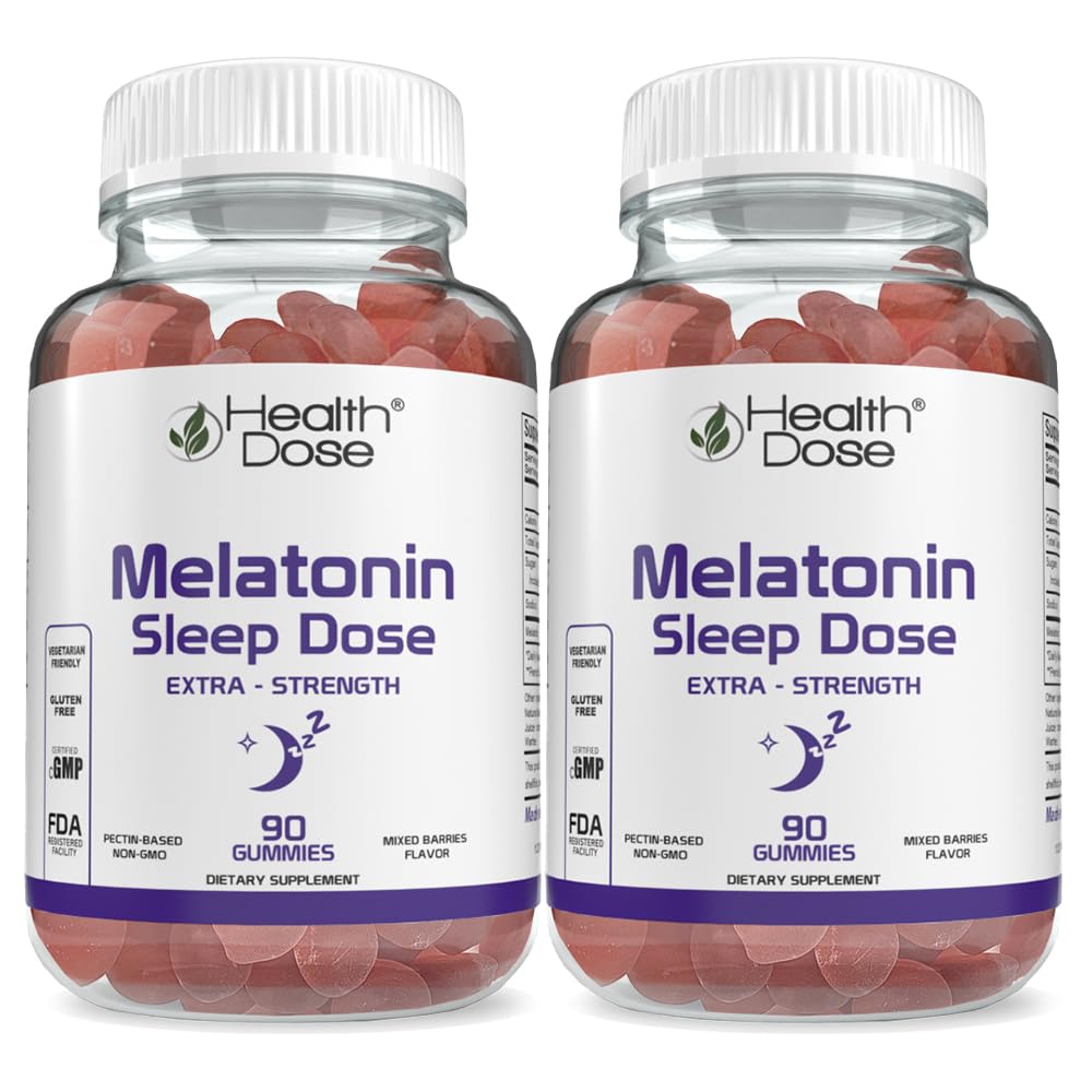 Health Dose Melatonin 6 mg Extra Strength Gummy, 180 Gummies