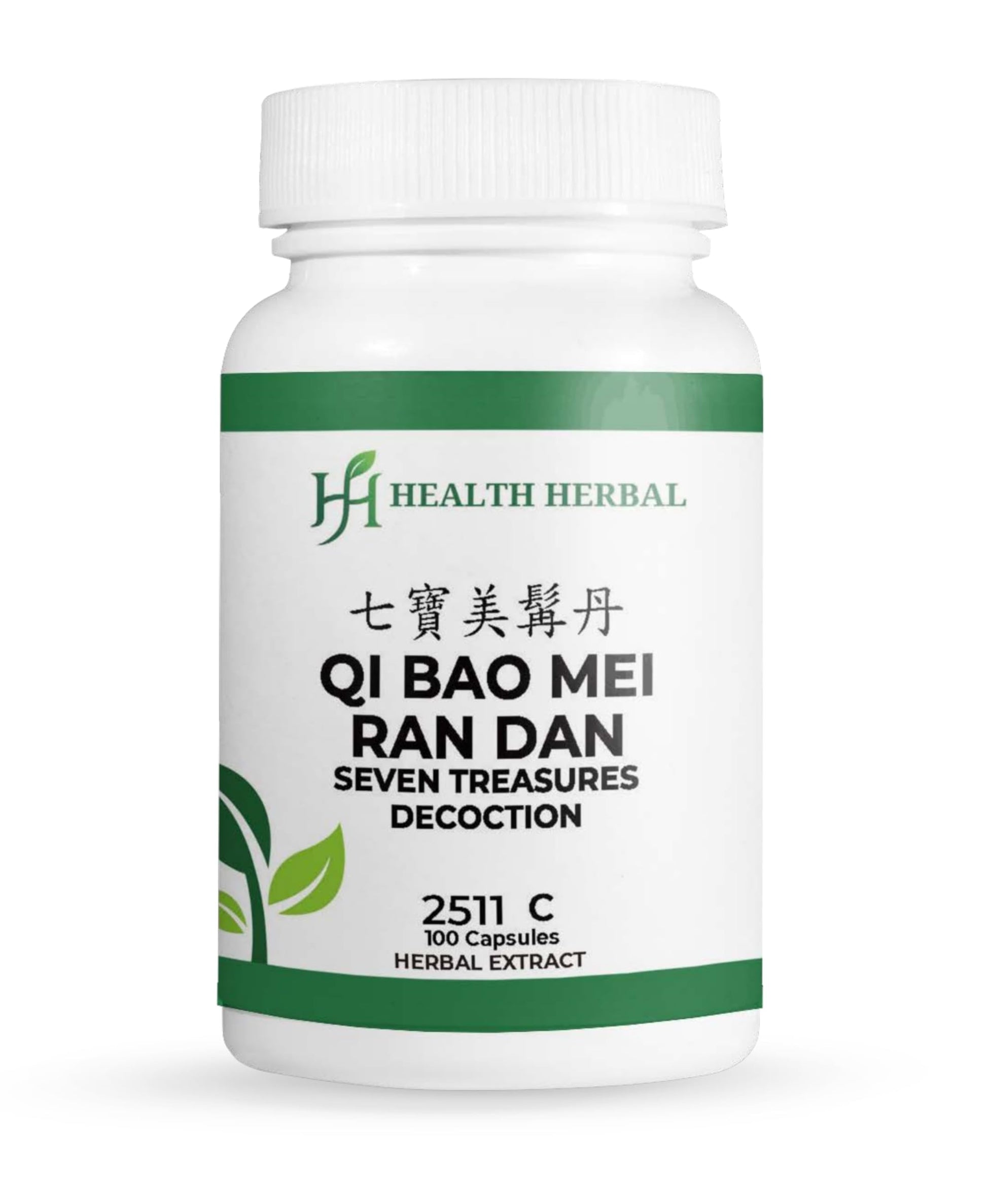 Health Herbal Qi Bao Mei Ran Dan/Seven Treasures Decoction Capsules, 100 Capsules