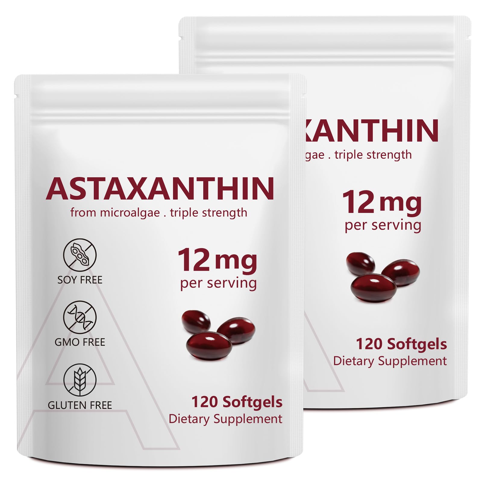 Vortexonix Astaxanthin 12mg Softgels, 240 Count