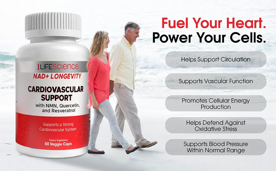 1LifeScience Cardiovascular Support Supplement Capsules 60