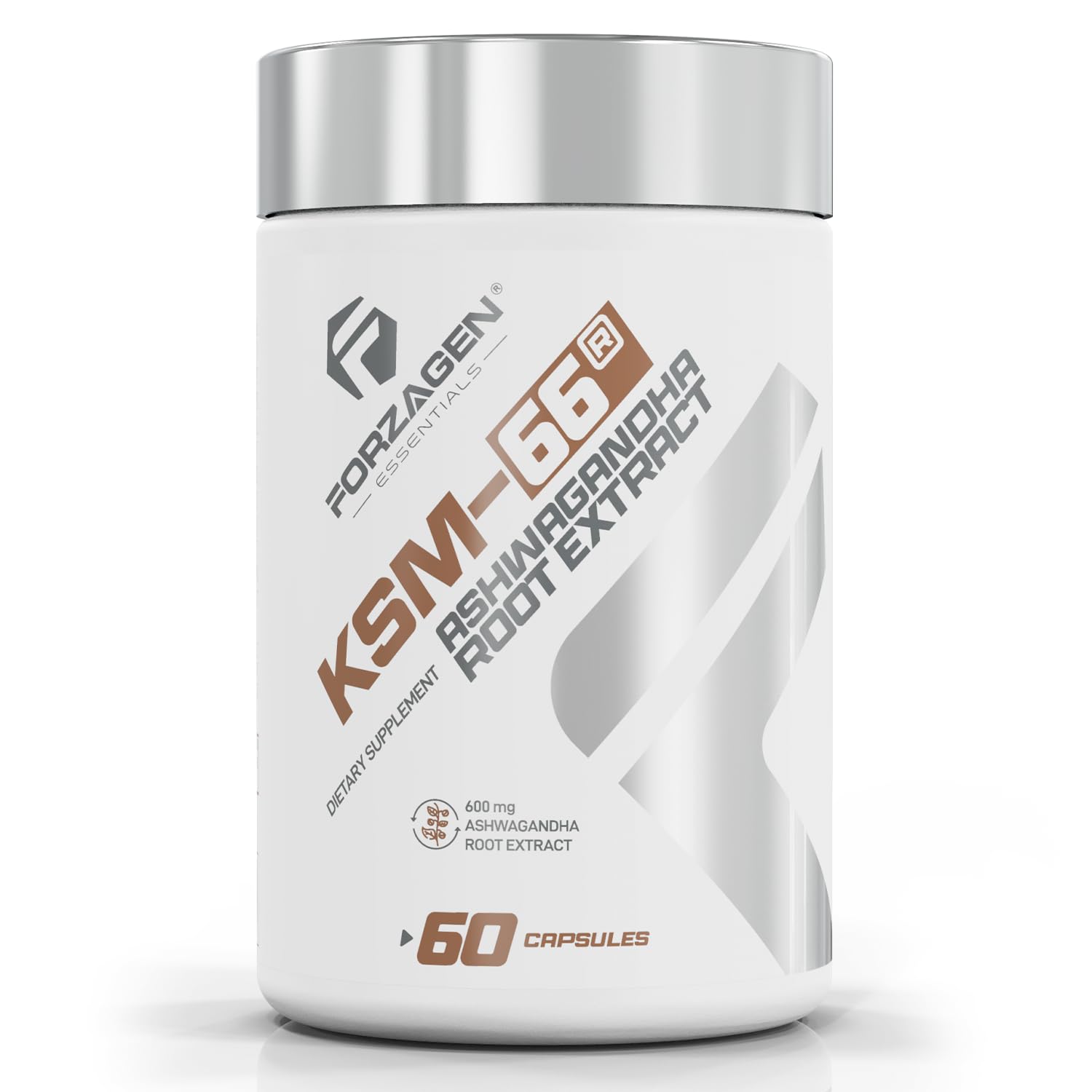 Forzagen KSM-66 Ashwagandha Root Extract Capsules 600mg, 60 Count