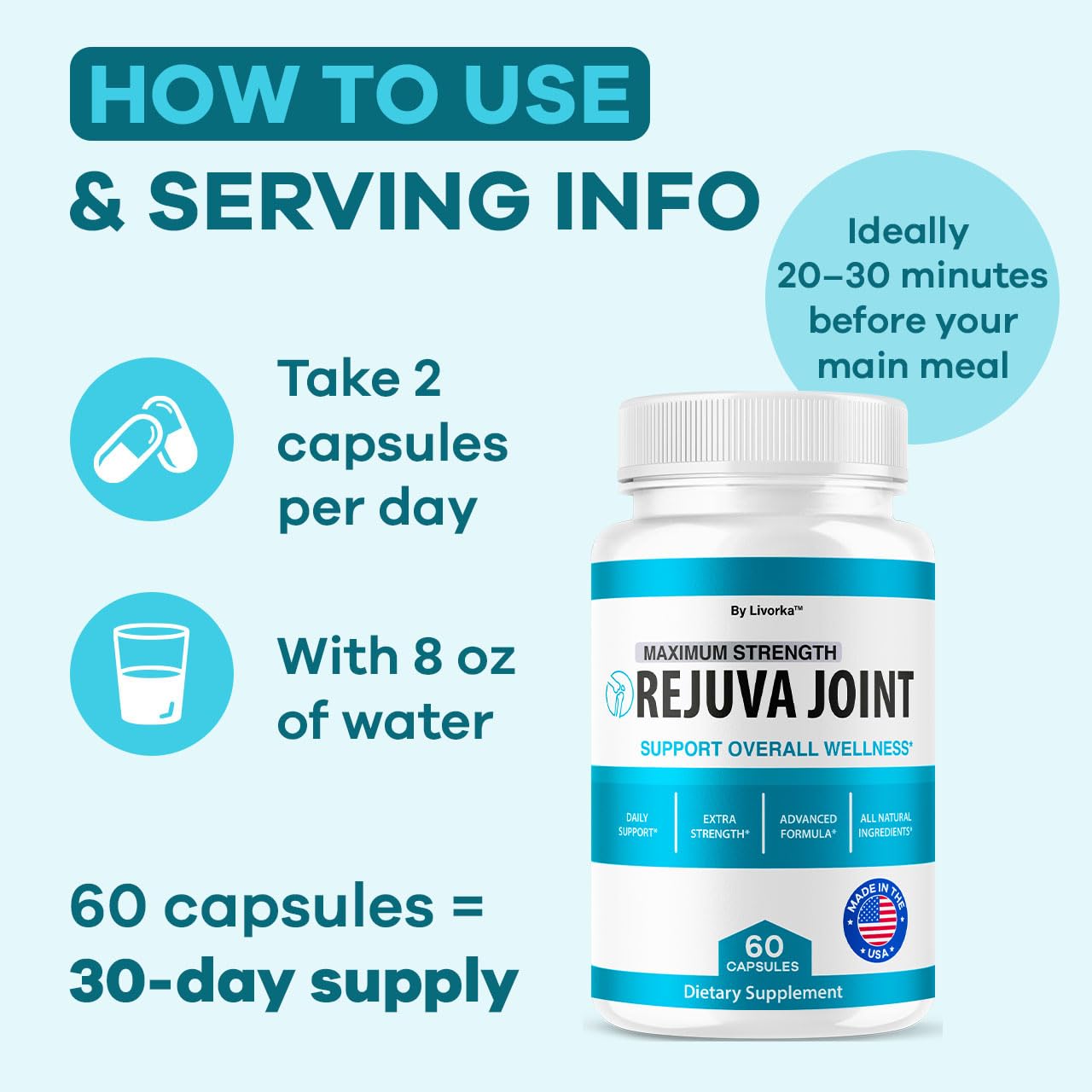 LIVORKA Rejuva Joint Capsules, 300 Capsules