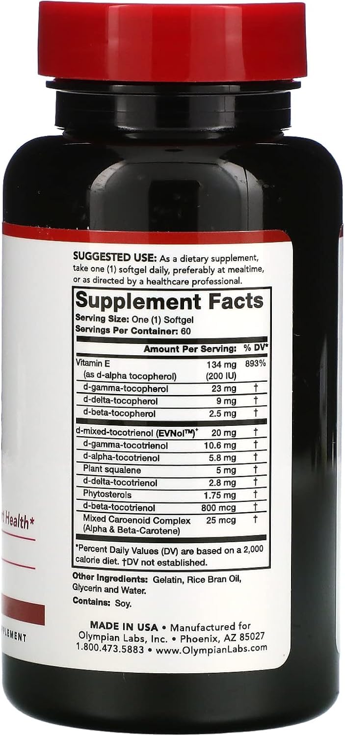 Olympian Labs Vitamin E Complete Tocomin Softgels 60