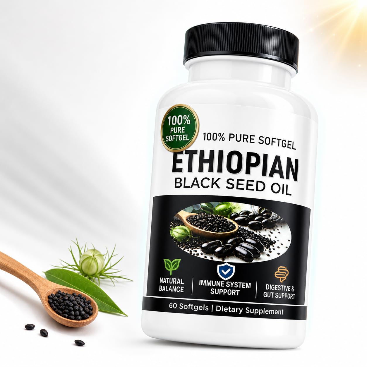 UBOMOPI Ethiopian Black Seed Oil Softgel 1 Count