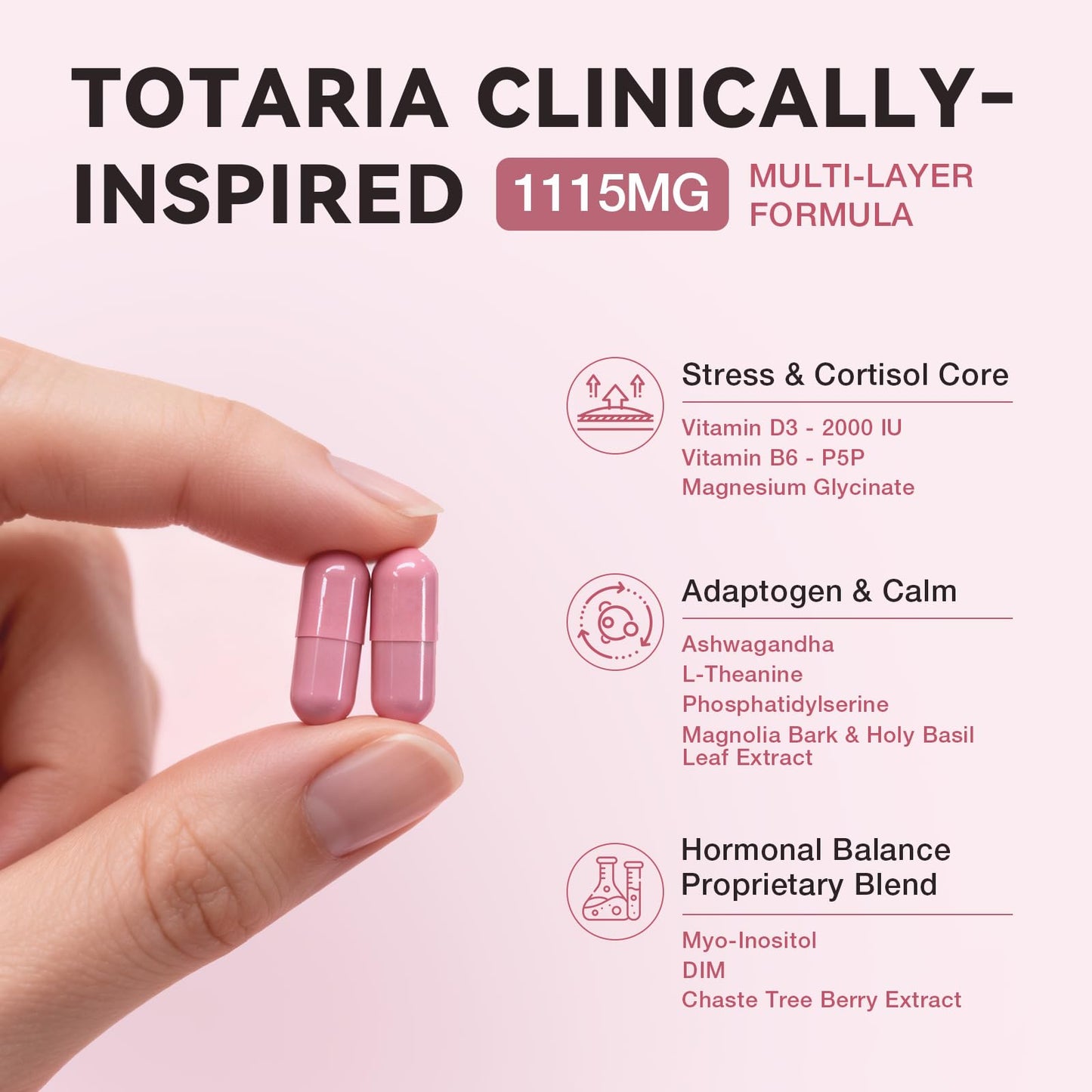 Totaria Women's Cortisol with Hormonal Balance Capsule 120 Count
