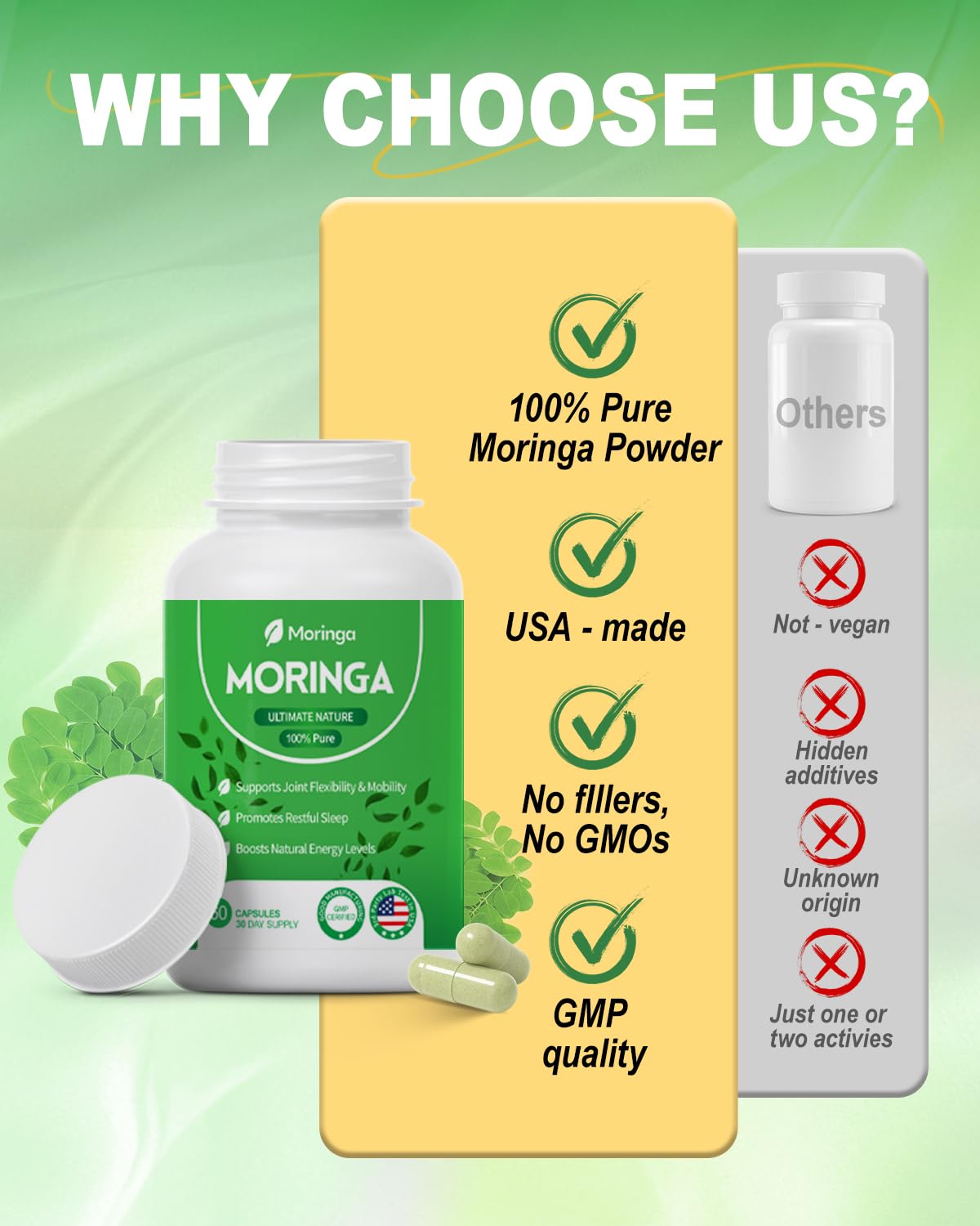 Fravonique Moringa Capsules 800mg, 60 Capsules