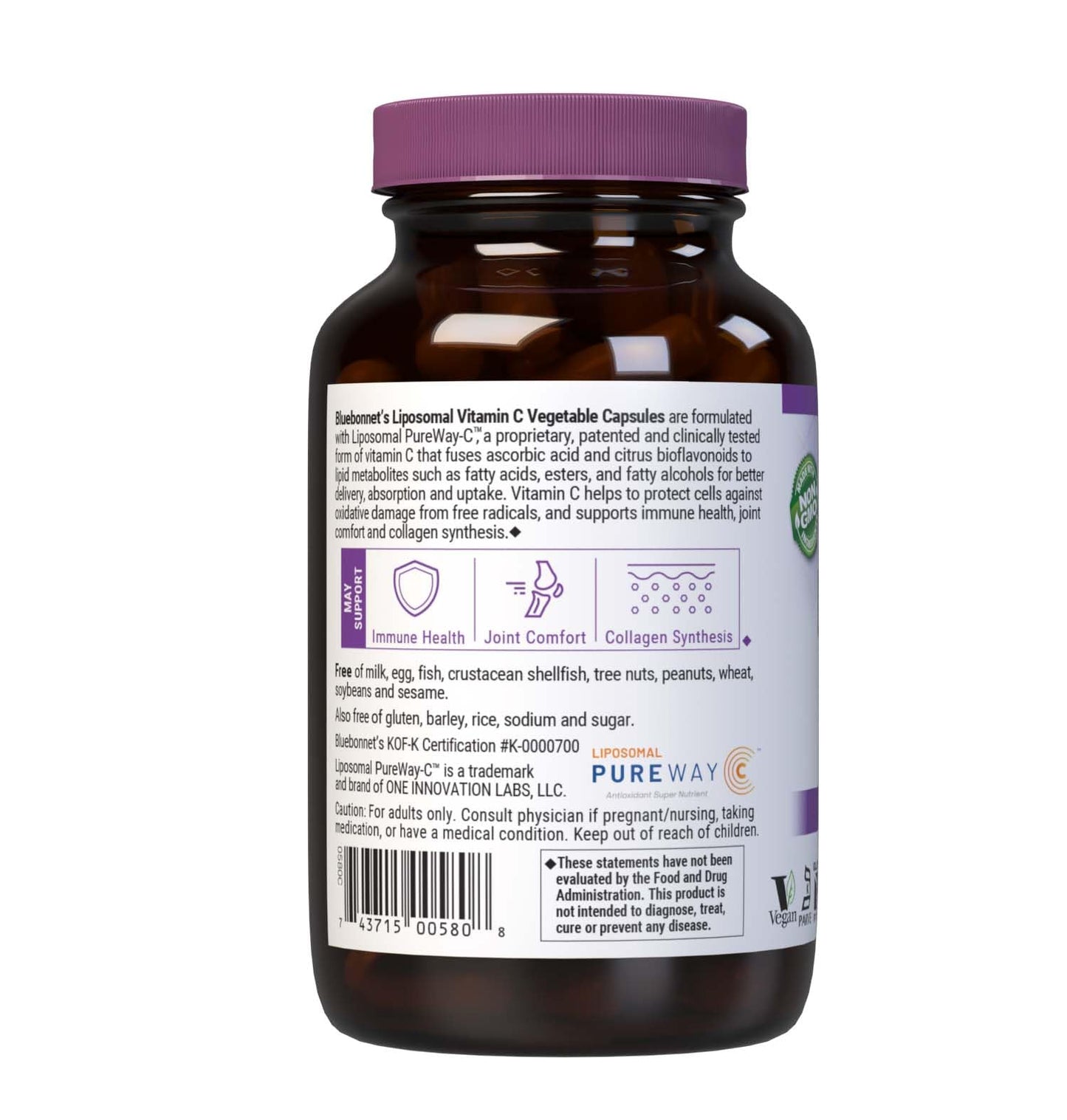 BlueBonnet Liposomal Vitamin C Capsules, 90 Count