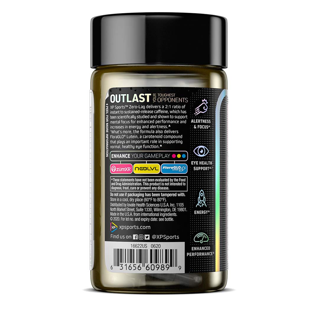 XP Sports Energy Supplements for Gamers - Zero-Lag Energy Pills, Outlast, 60 Capsules