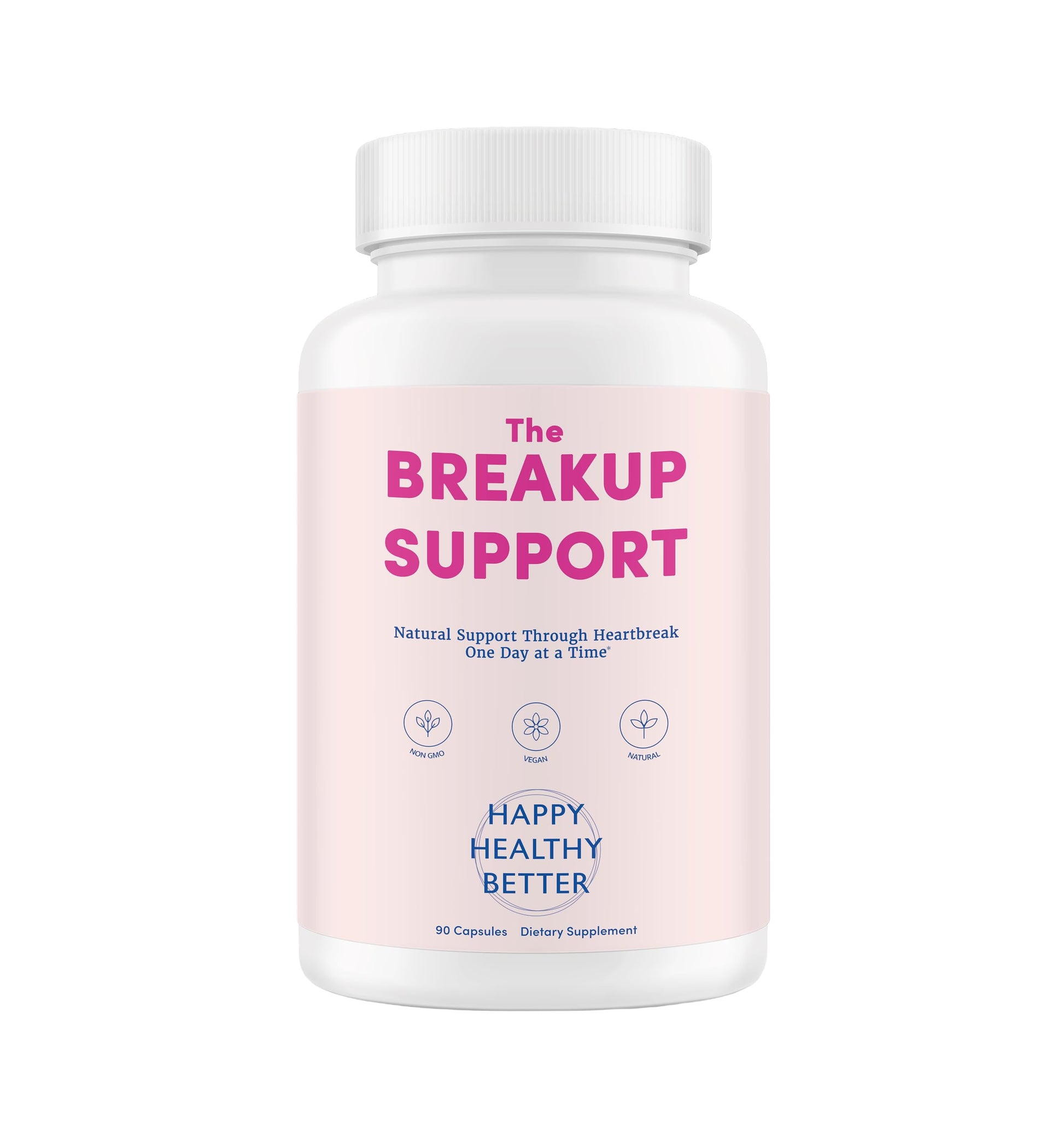 Happy Healthy Better The Breakup Support – Emotional Wellness & Stress Support Supplement 90 Capsules