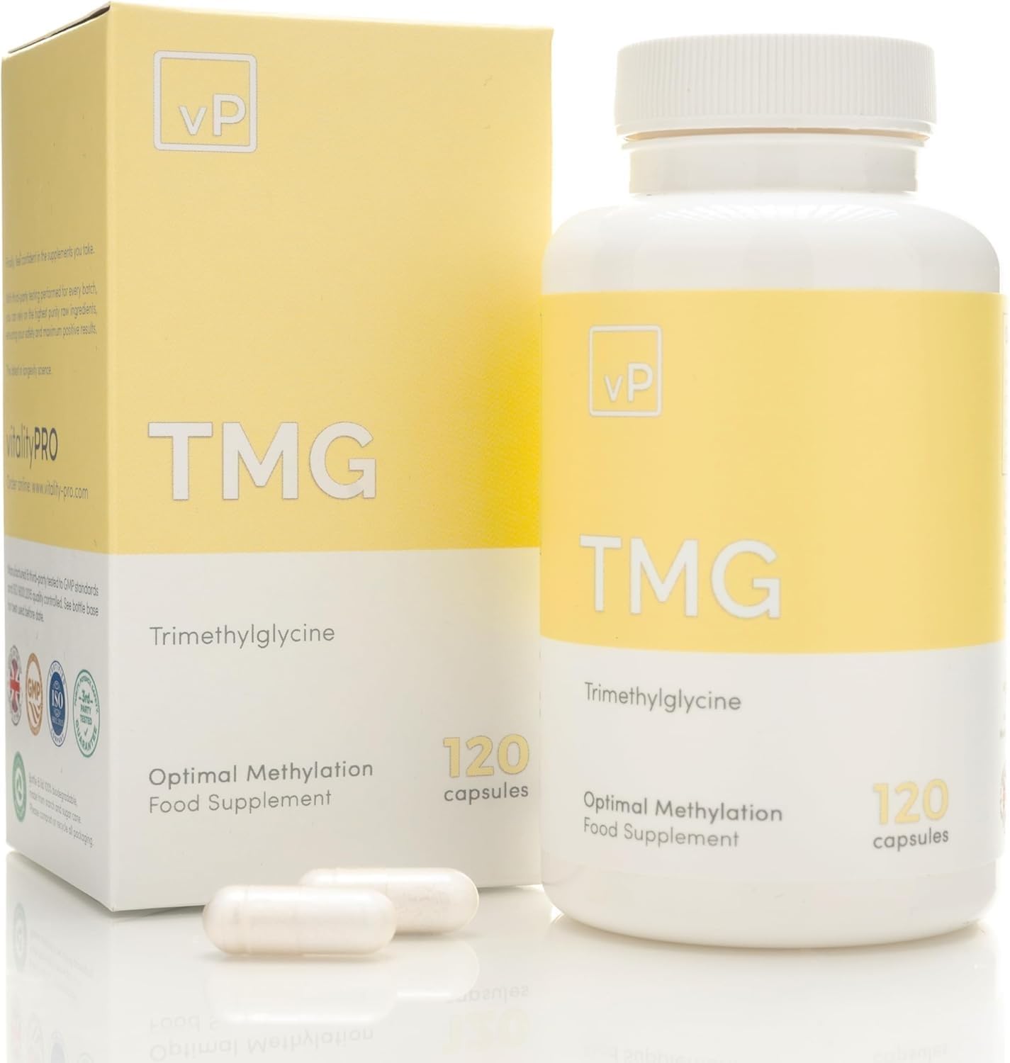 vP Vitality Pro TMG 500mg Capsules, 120 Count