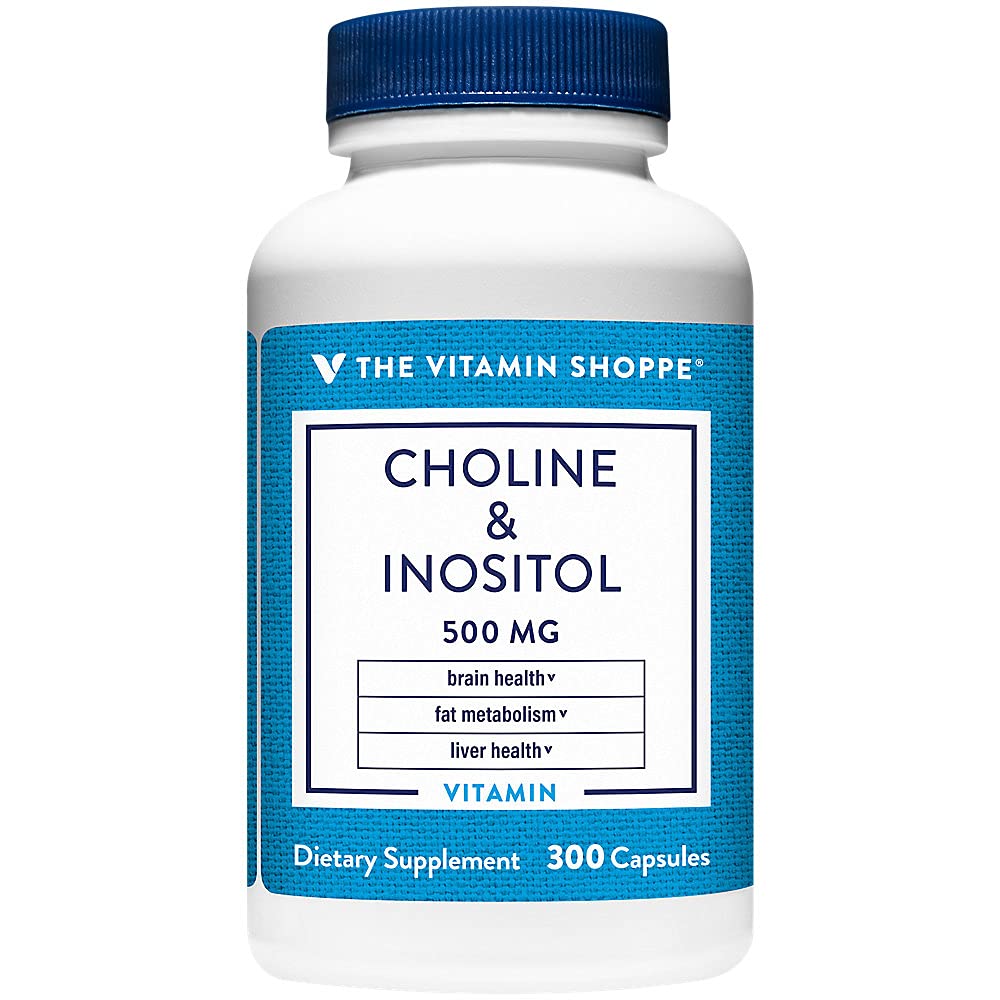 The Vitamin Shoppe Choline Inositol 500MG Capsule, 300 Count