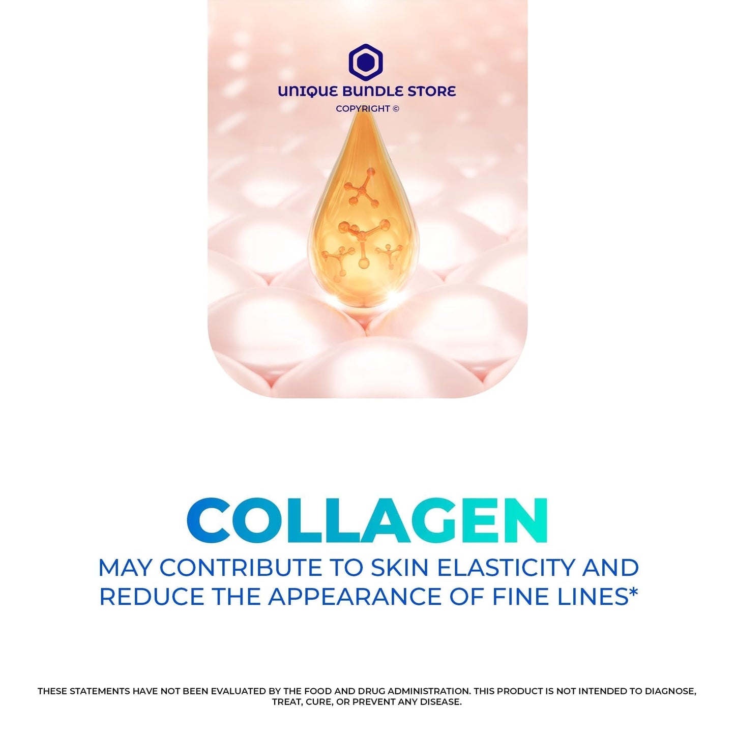 Unique Bundle Store Collagen 2500mg with Vitamin C – Hydrolyzed Collagen Pills Peptides Supplement, 270 Tablets