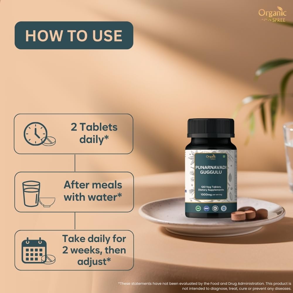 ORGANIC SPREE Punarnavadi Guggulu Tablet 120 Tablets