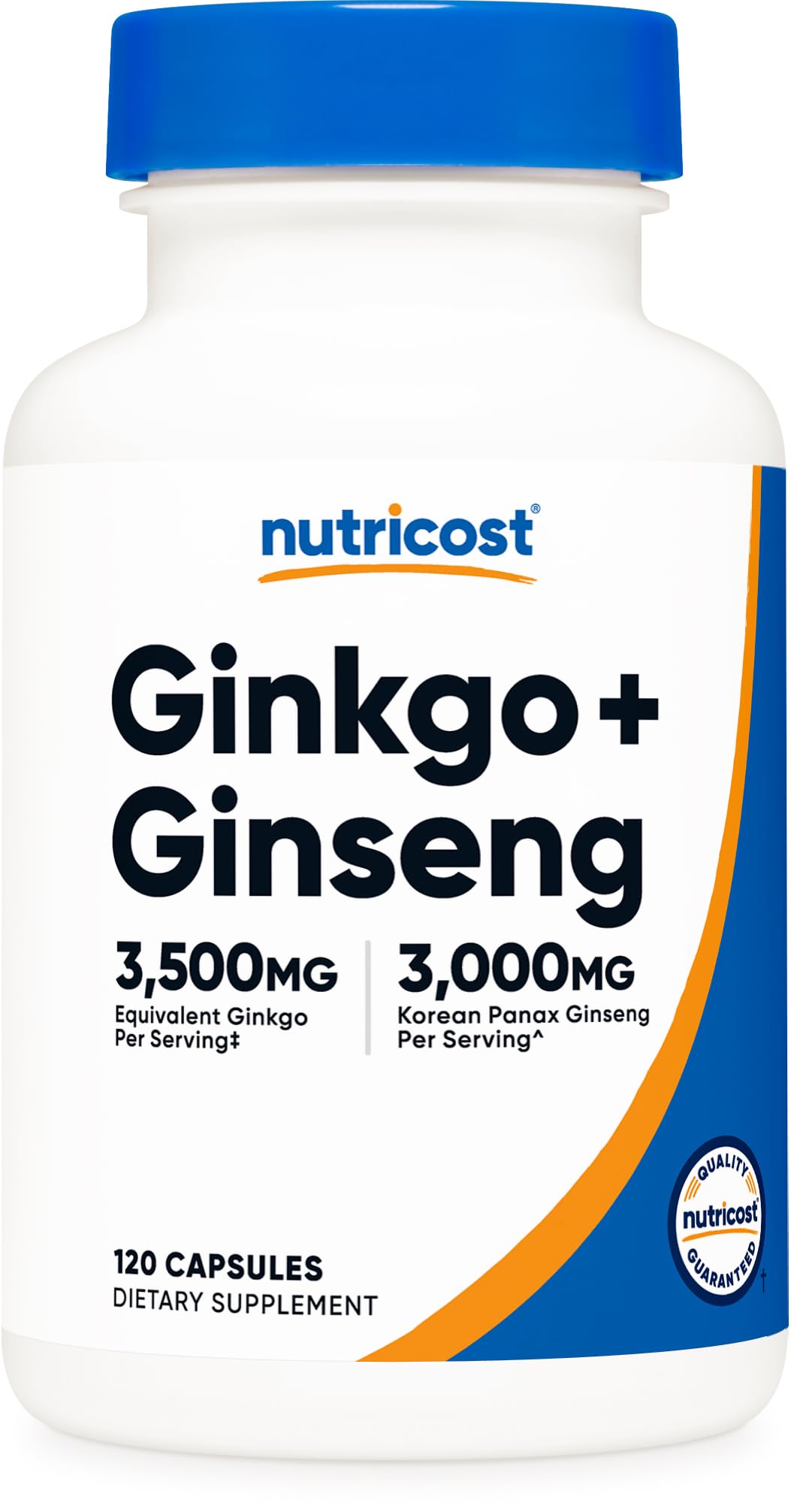 Nutricost Ginkgo + Ginseng Supplement 120 Capsules