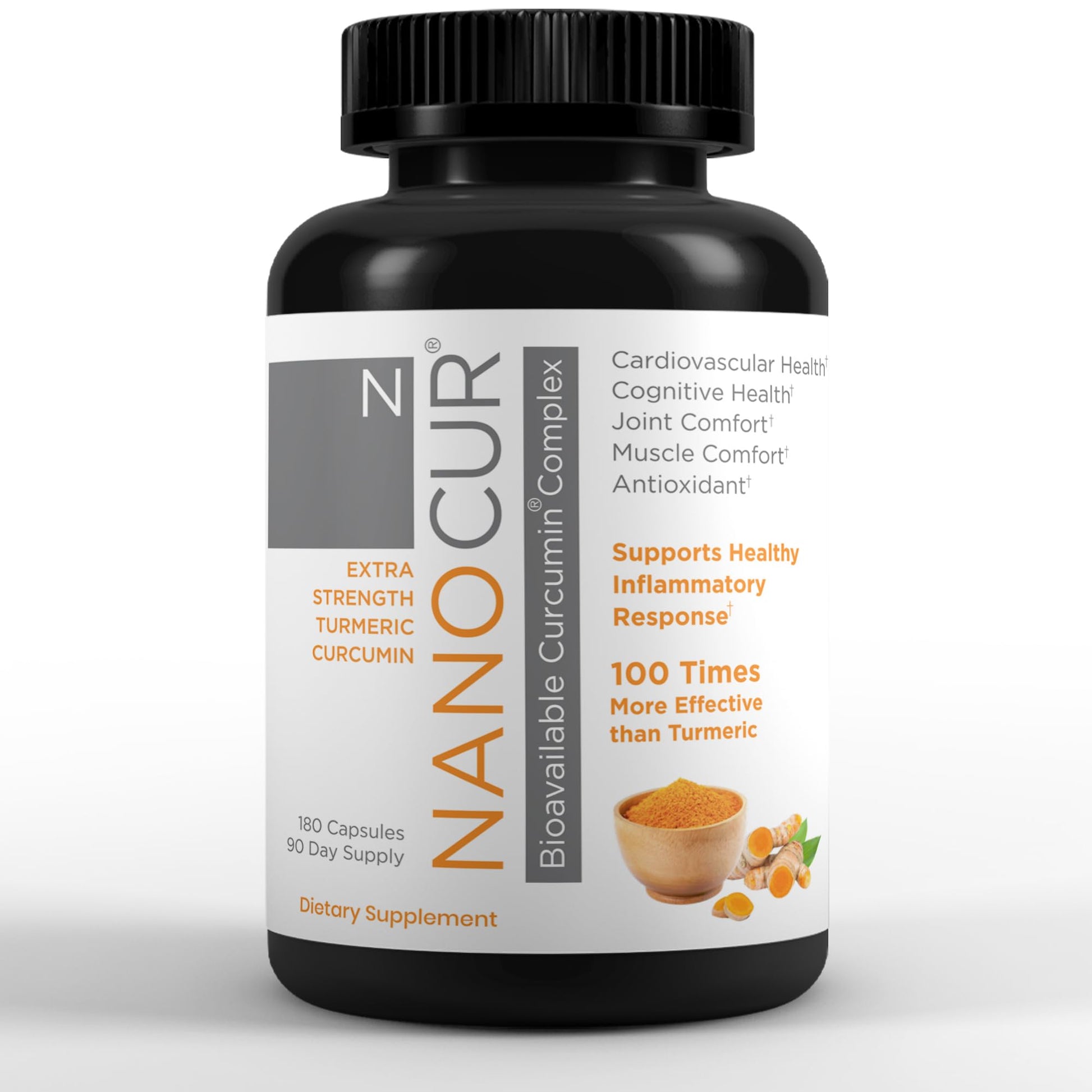Nanocur Turmeric Curcumin Capsule, 180 Count