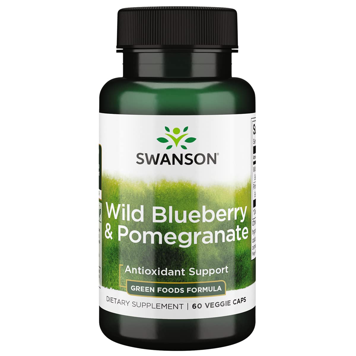 Swanson GR Wild Blueberry & Pomegranate 60VG C Capsules, 60 Count