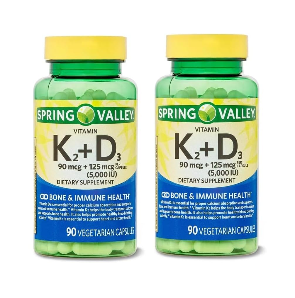 Unique Bundle Store Vitamin D3 K2 5000 IU Capsules, 180 Count