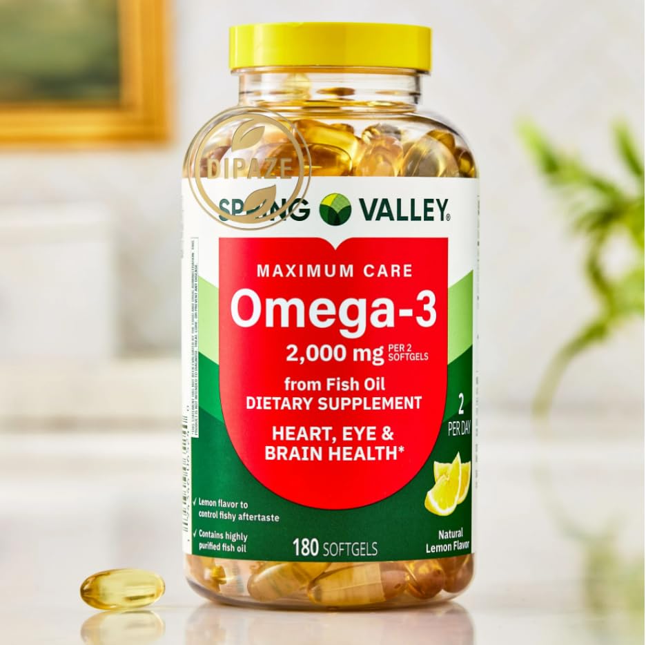 Generic Omega-3 from Fish Oil 2000 mg Softgels 180 Count