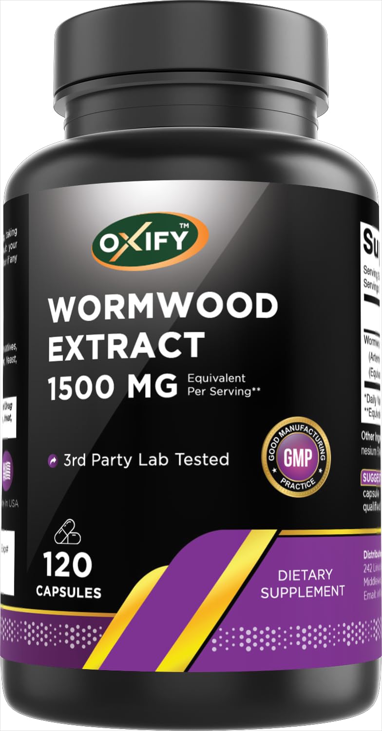 Oxify Wormwood Extract 1500 mg Capsules 120