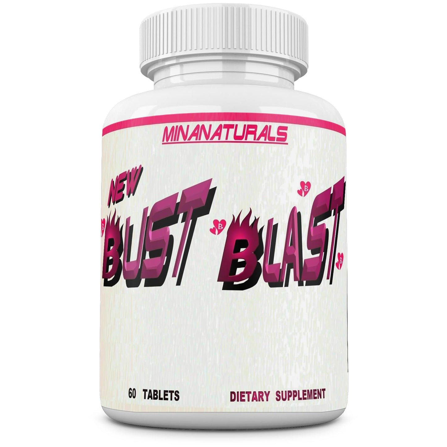 MINANATURALS Bust Blast Loaded Increase Breast Size Fast Female Breast Enhancement - Bigger Boobs and Butt Pills, 60 Tablets