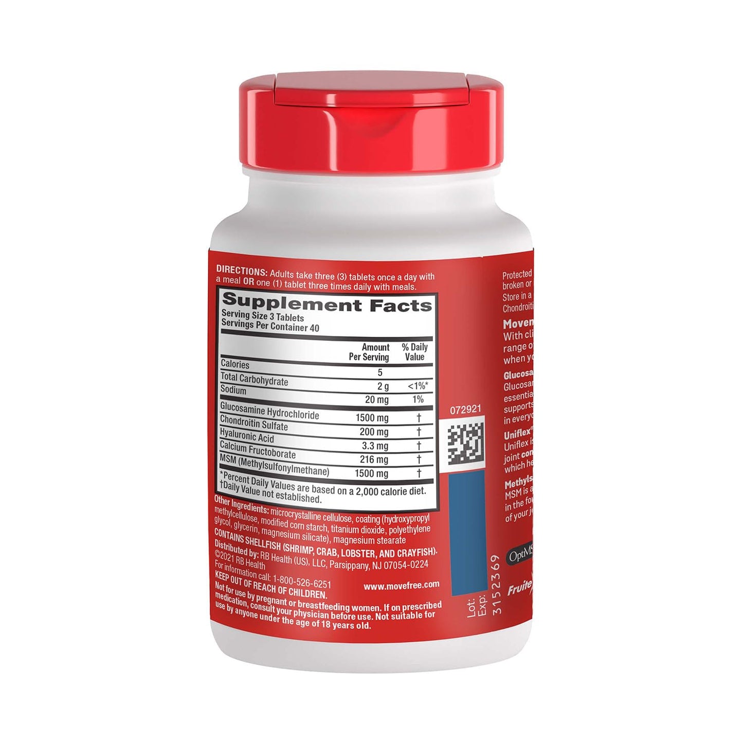 Move Free Advanced Plus MSM Coated Tablets 240 Tablets